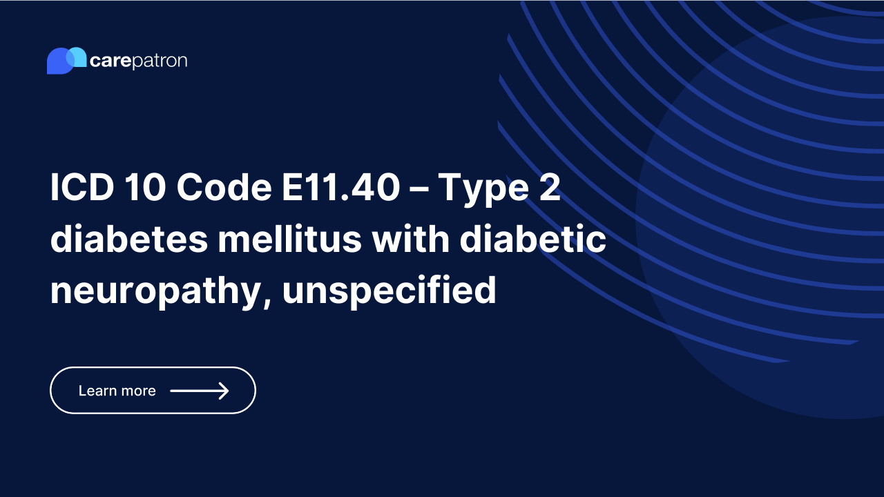 E11.40 Type 2 diabetes mellitus with diabetic neuropathy, unspecified ICD10CM